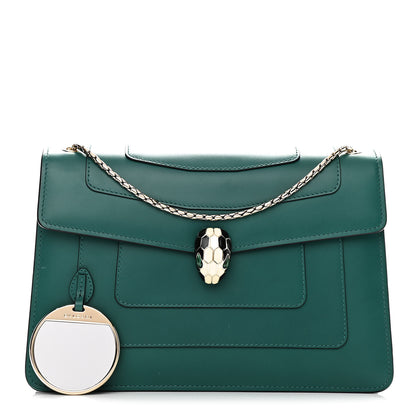 Bulgari Calfskin Serpenti Forever Shoulder Bag Emerald Green 1 of 8