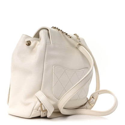 Chanel Caviar Quilted Business Affinity Backpack White 3 of 10