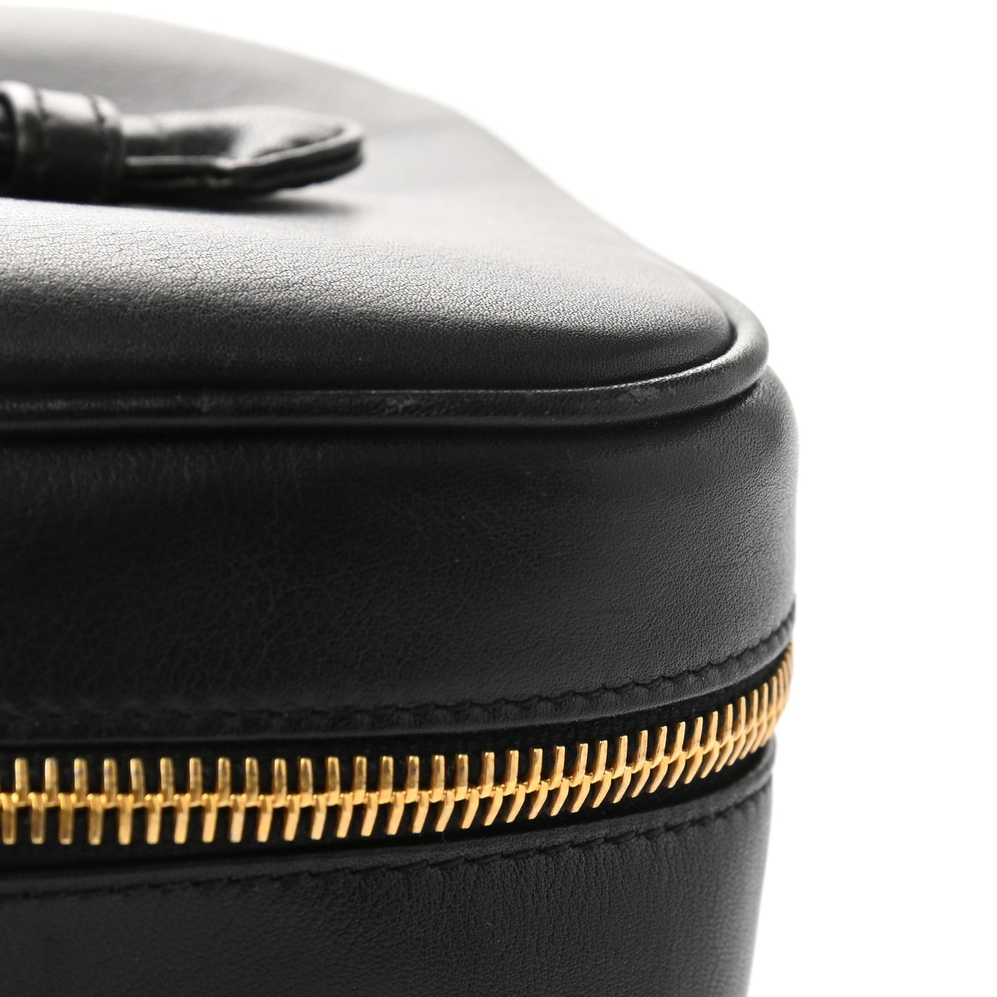 Lambskin Vanity Cosmetic Case Black