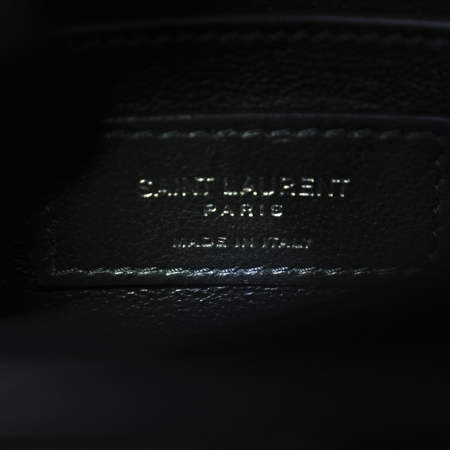 Saint Laurent Calfskin Crocodile Embossed Medium Monogram Sunset Black 6 of 9