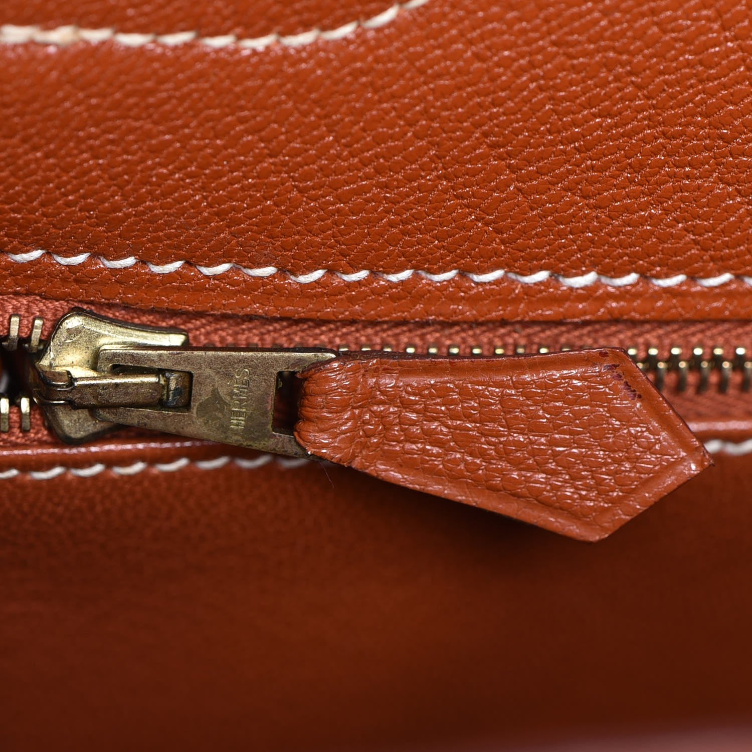 Hermes Chevre De Coromandel Kelly Sellier 32 Brique 13 of 31
