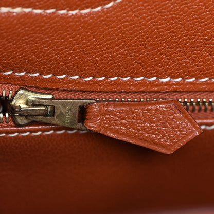 Hermes Chevre De Coromandel Kelly Sellier 32 Brique 13 of 31