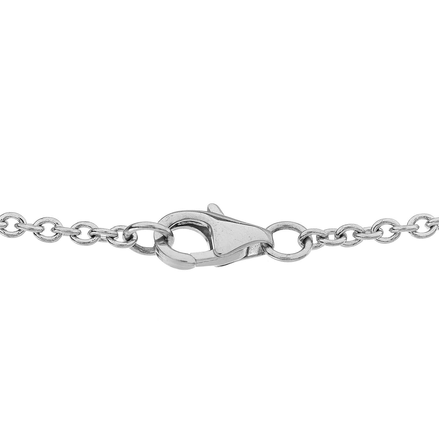 Cartier 18K White Gold Interlocking LOVE Necklace 4 of 6