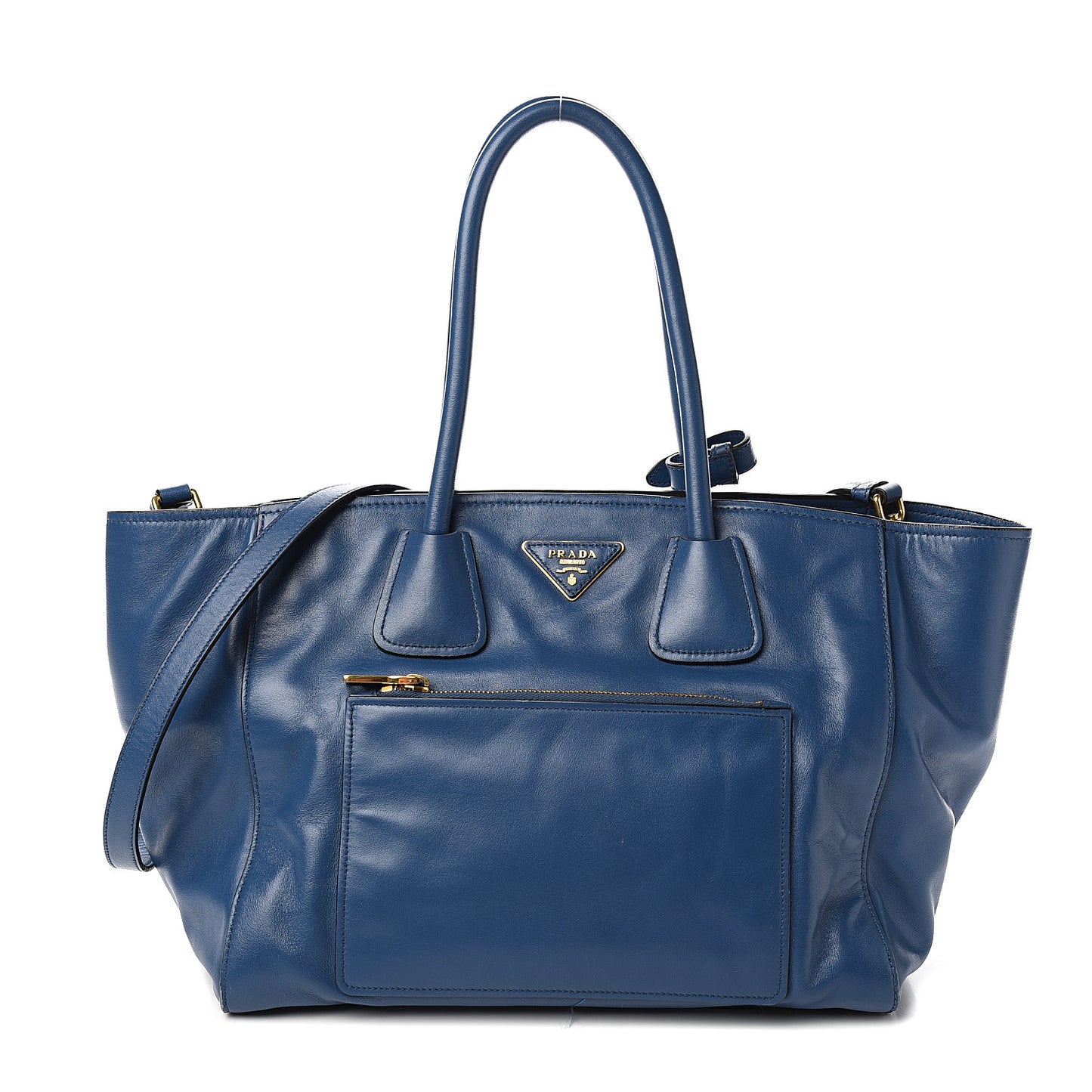 Glace Calf Shopping Tote Bluette