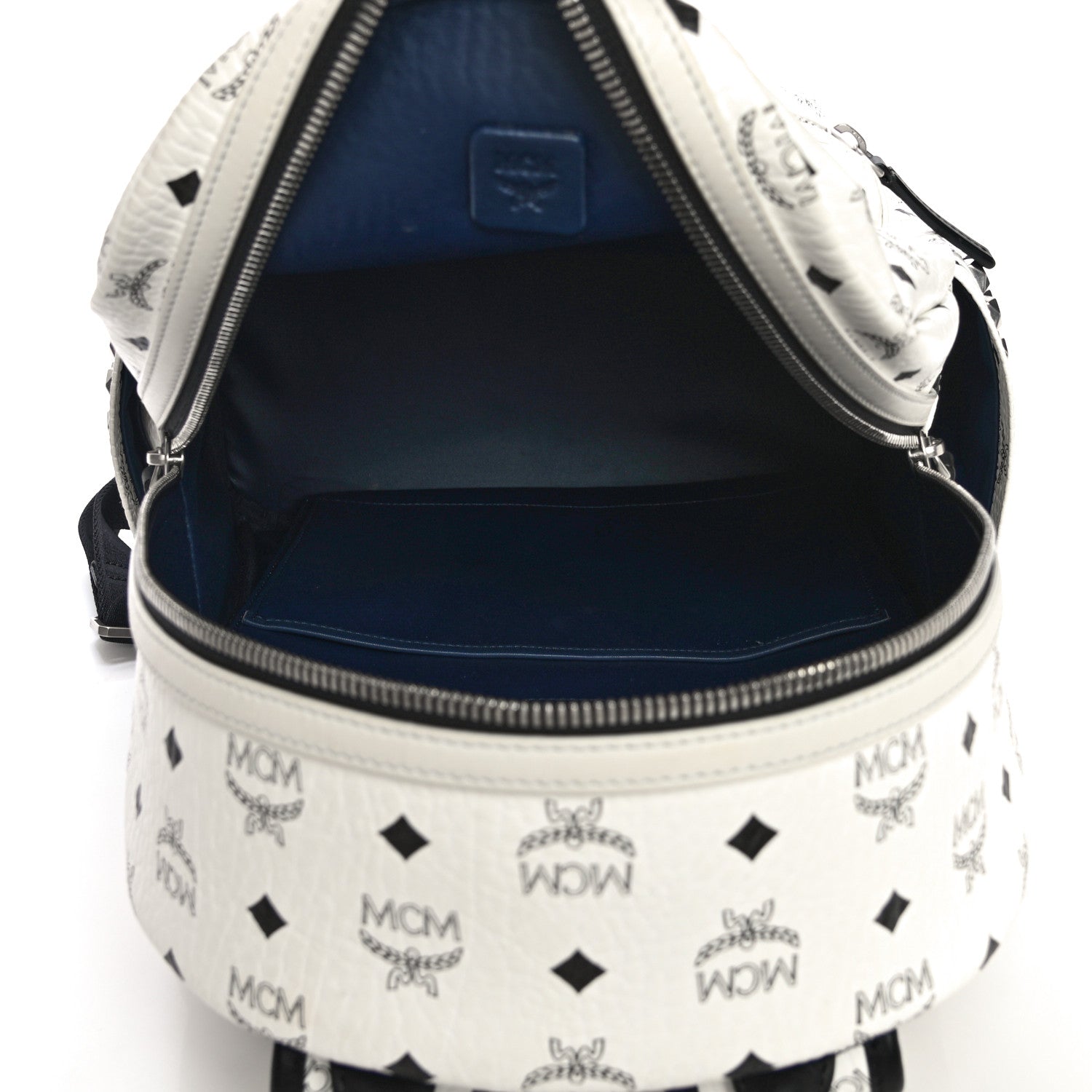 MCM Visetos Medium Side Studs Stark Backpack White 5 of 17