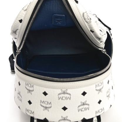 MCM Visetos Medium Side Studs Stark Backpack White 5 of 17