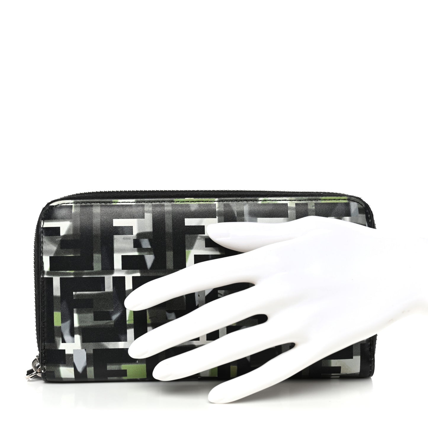 Vitello CamouFF Zip Around Wallet Black Multicolor