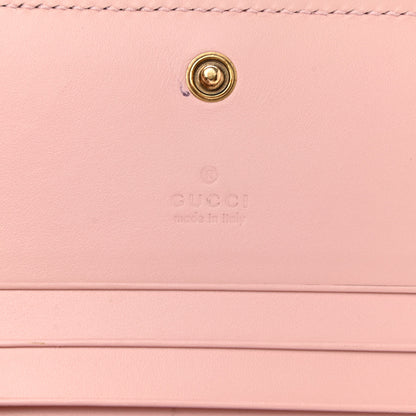 Gucci Guccissima Signature Crystal Cat Card Case Wallet Light Candy Pink 7 of 10