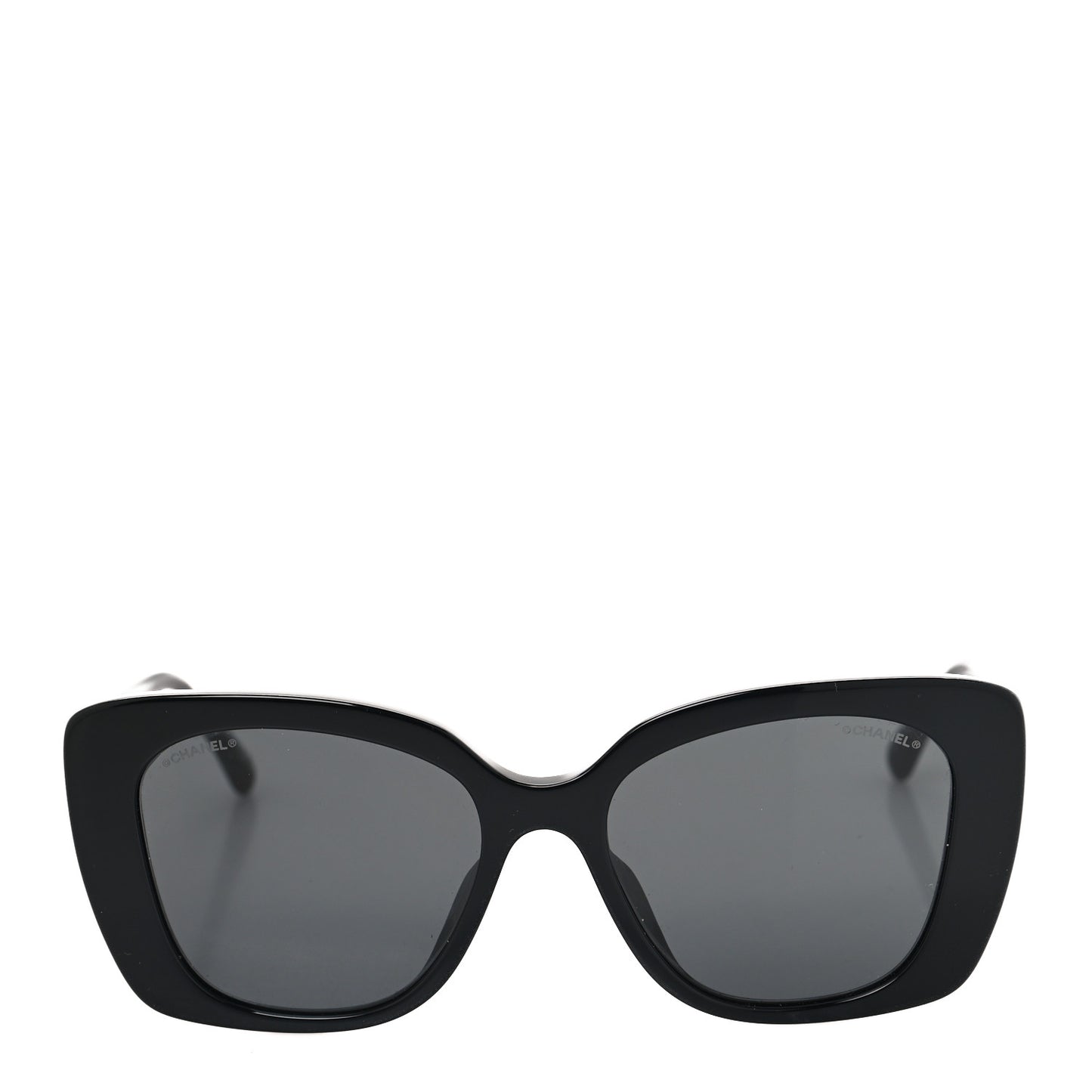 Acetate Strass Square Sunglasses 5422-B Black White