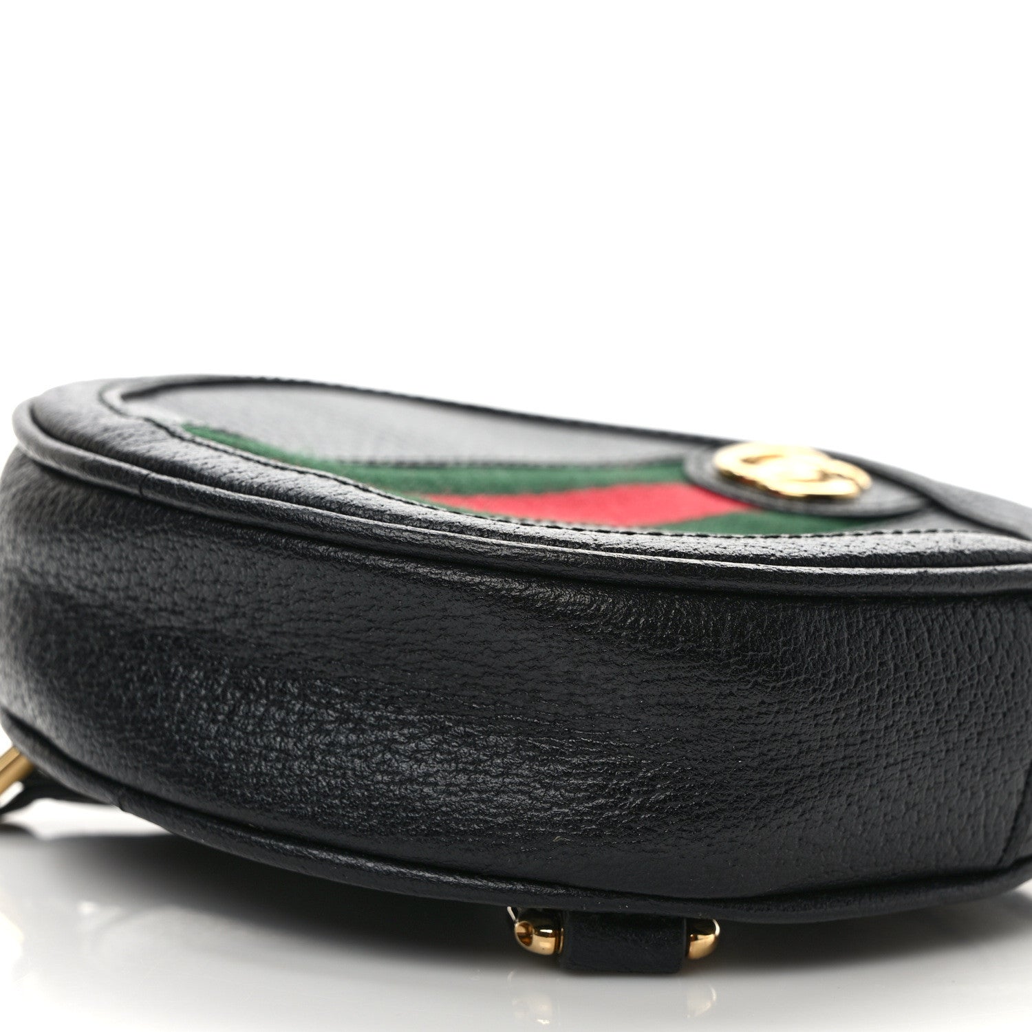 Gucci Grained Calfskin Web Mini Ophidia Round Backpack Black 8 of 8
