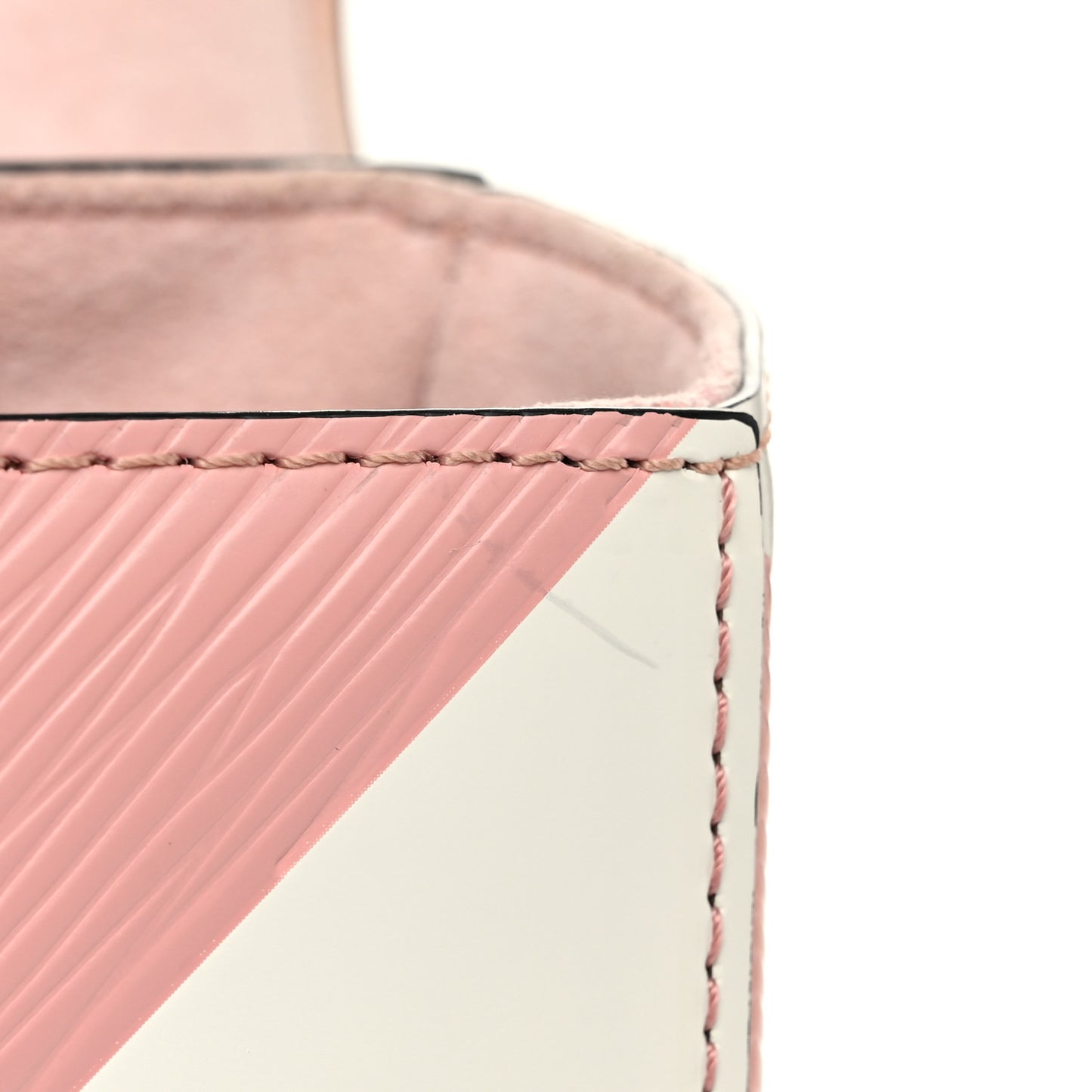 Epi Reverse Monogram Twist Shoulder Bag MM Rose Ballerine