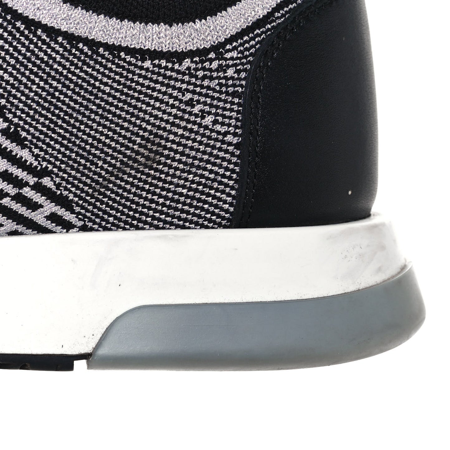 Knit Bi-Color Womens Addict Sneakers 39 Black White