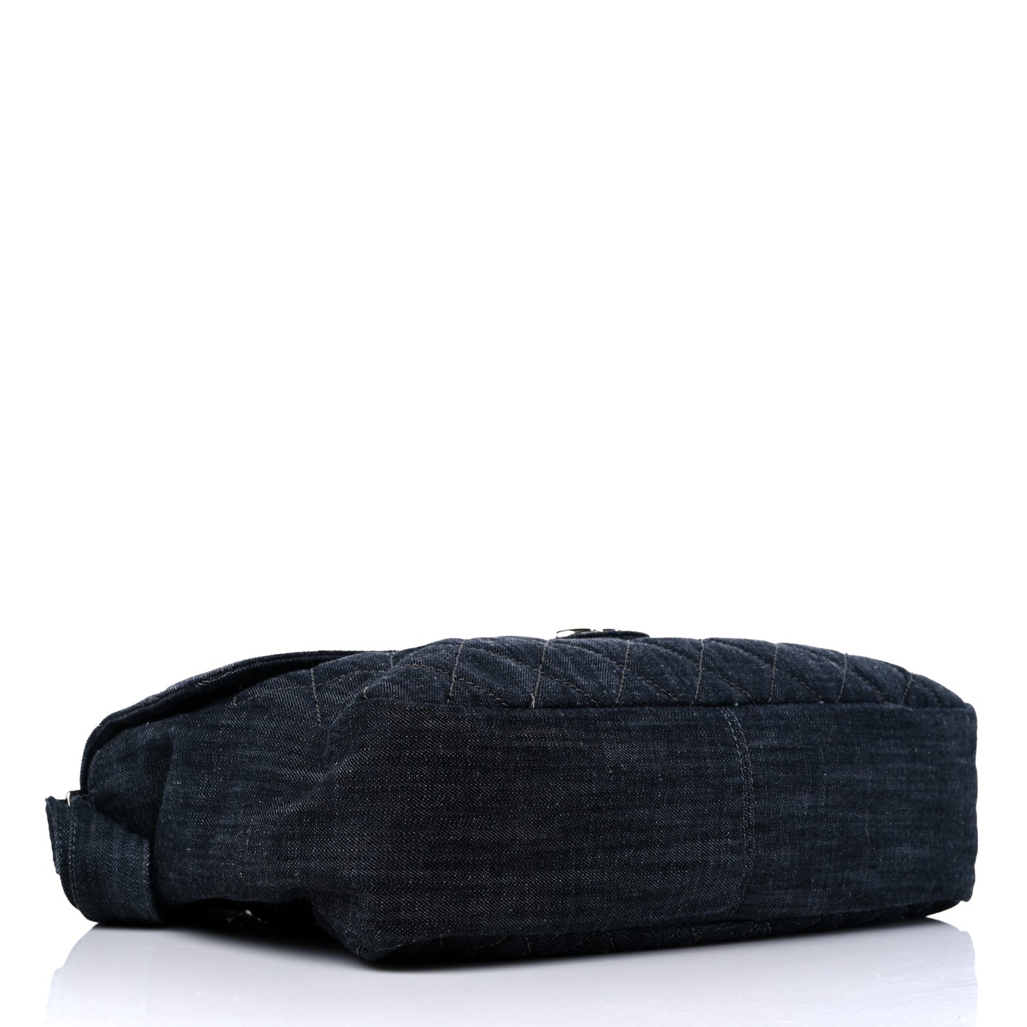 Denim Quilted Stretch Spirit Messenger Bag Dark Blue