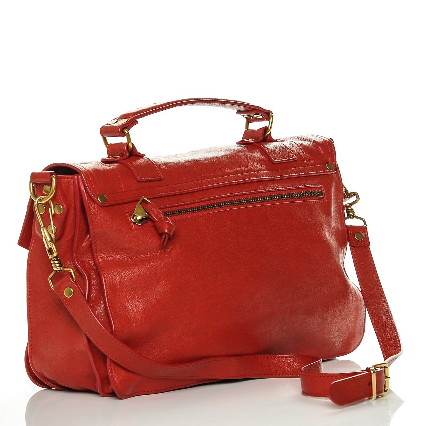 Lambskin Medium PS1 Satchel Red