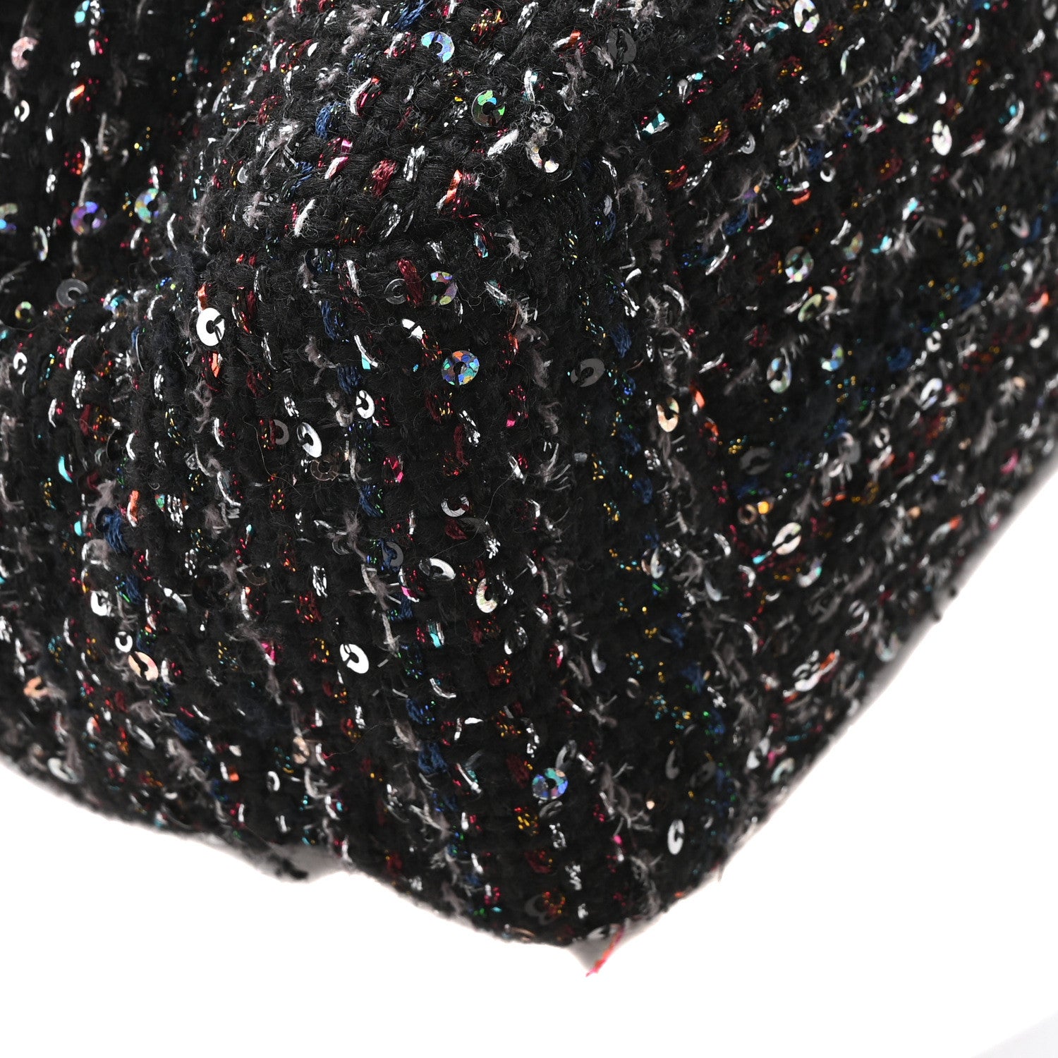 Chanel Tweed Sequin Quilted Maxi Chanel 19 Flap Black Multicolor 9 of 10