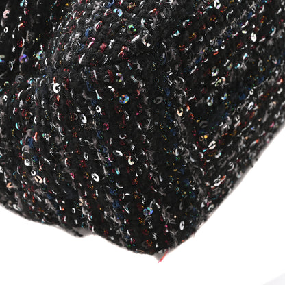Chanel Tweed Sequin Quilted Maxi Chanel 19 Flap Black Multicolor 9 of 10