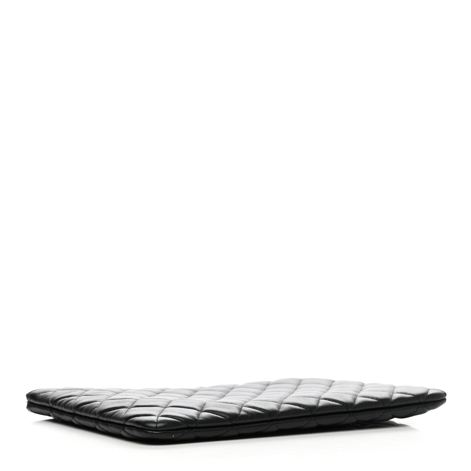 Chanel Lambskin Quilted Medium Cosmetic Case Black 4 of 8