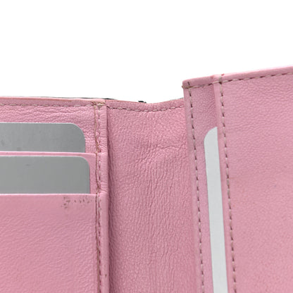 Christian Dior Lambskin Cannage Bi-Color Small Lady Dior Flap Card Holder Black Pink 9 of 19