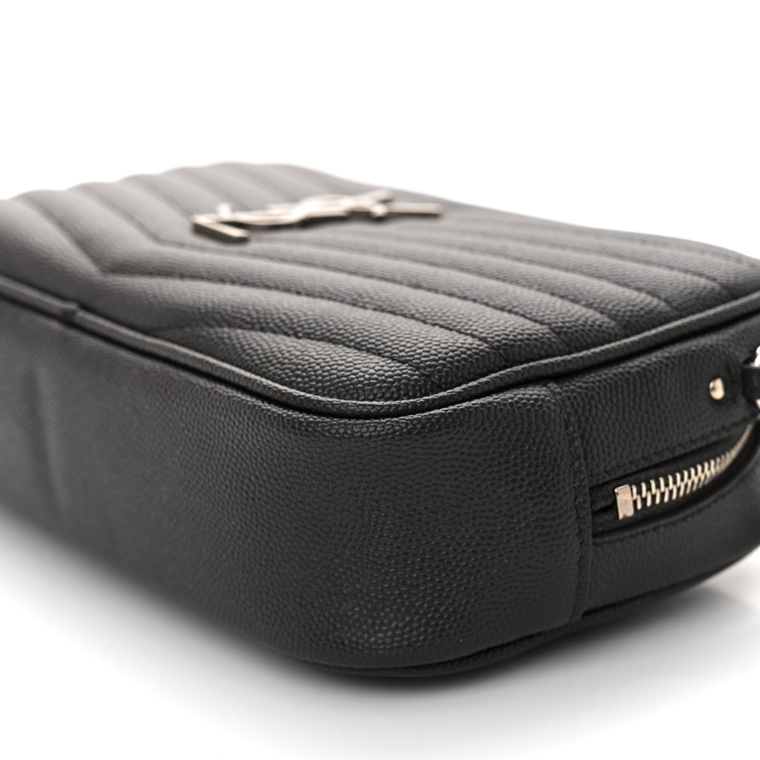 Saint Laurent Grain De Poudre Matelasse Monogram Mini Lou Camera Bag Asphalt 9 of 9