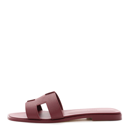 Hermes Epsom Oran Sandals 40 Rouge H 1 of 10