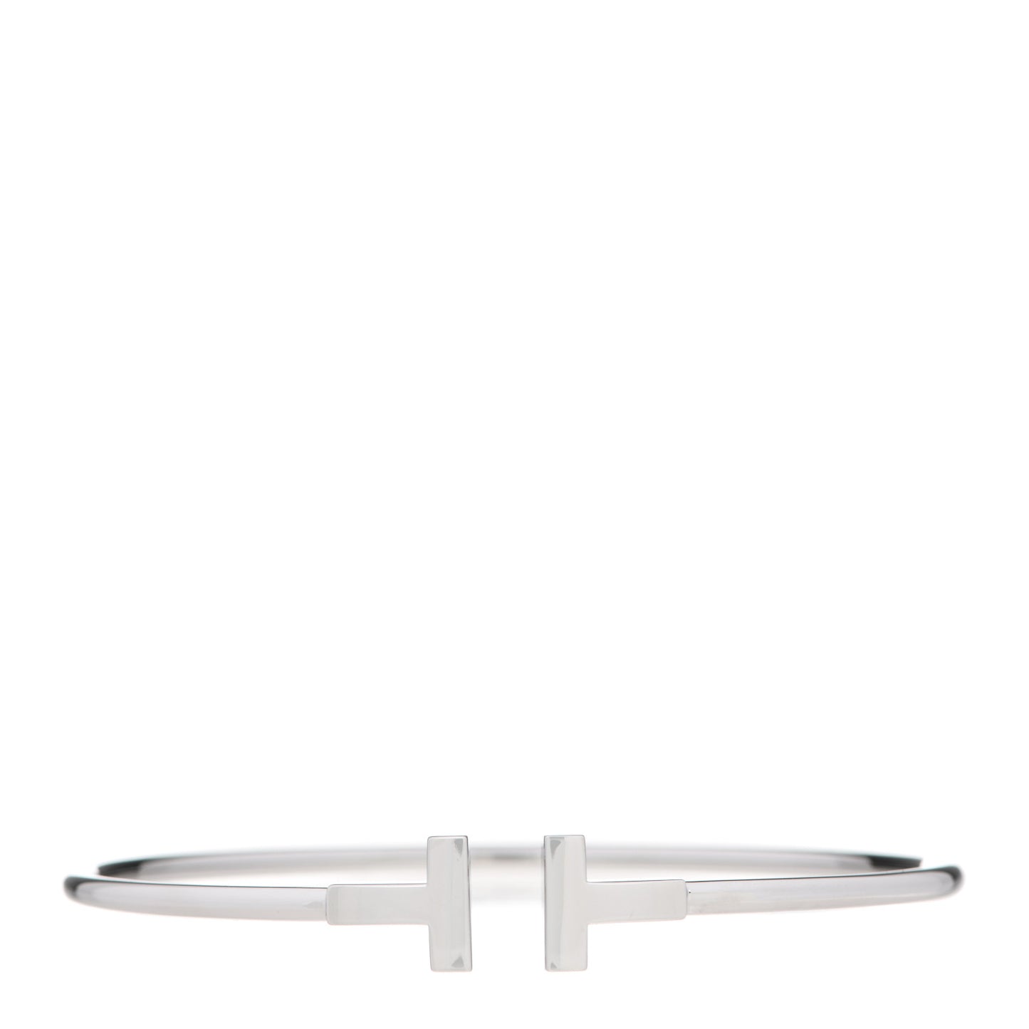 18K White Gold T Wire Bracelet