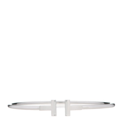 Tiffany 18K White Gold T Wire Bracelet 1 of 4