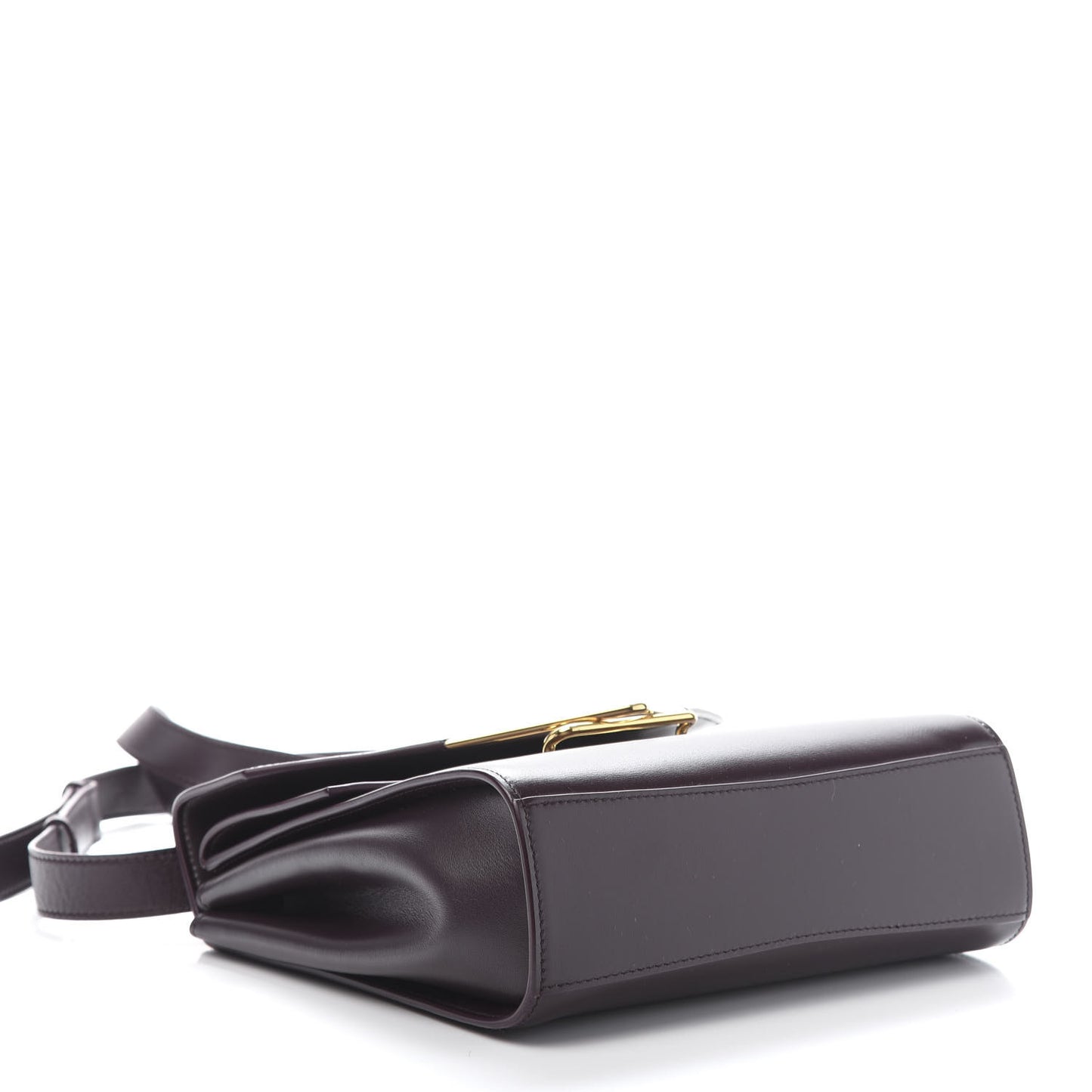 Box Calfskin Nappa Clip Bag Grape