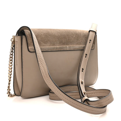 Chloe Suede Calfskin Small Faye Shoulder Bag Motty Grey 3 of 10