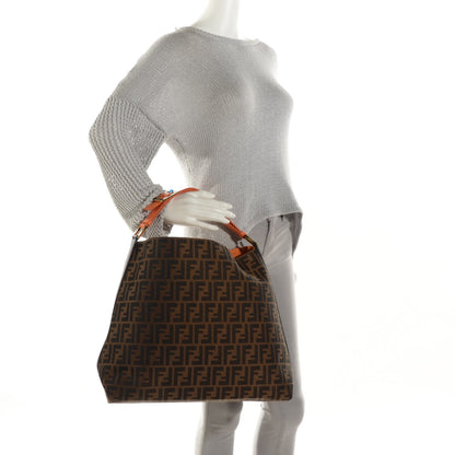 Fendi Zucca Large Hobo Tobacco Orange 2 of 9