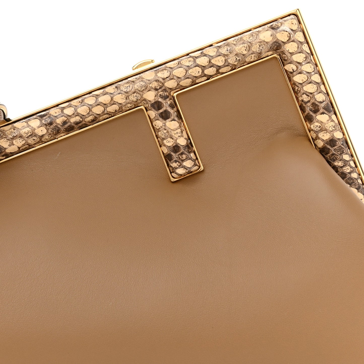 Shiny Nappa Snakeskin Small Fendi First Sand Make Up