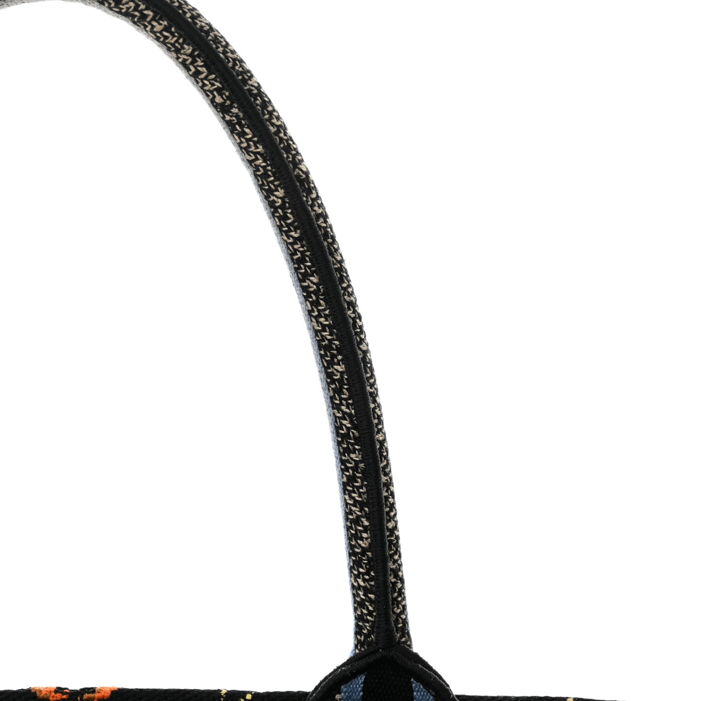 Canvas Embroidered Medium Pixel Zodiac Book Tote Black Multicolor