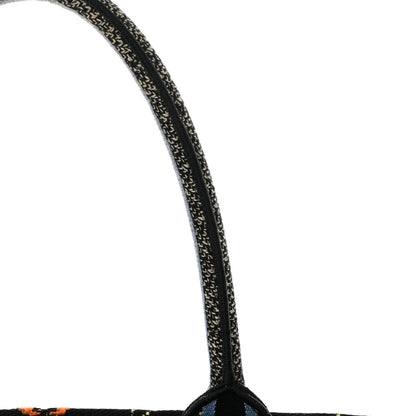 Christian Dior Canvas Embroidered Medium Pixel Zodiac Book Tote Black Multicolor 12 of 15