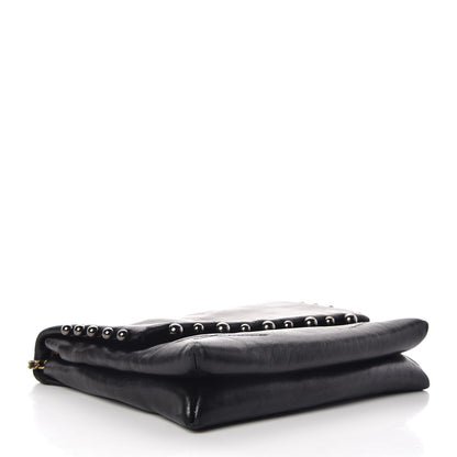 Lanvin Lambskin Quilted Metal Pearl Mini Sugar Flap Shoulder Bag Black 4 of 8