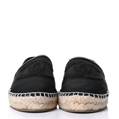 Chanel Mesh Grosgrain CC Espadrilles 39 Black 2 of 6