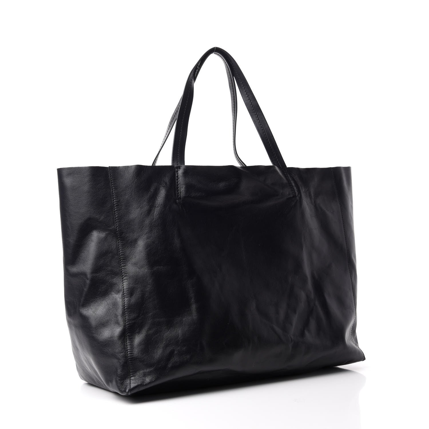 Celine Lambskin Horizontal Cabas Black 3 of 10