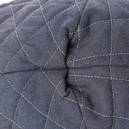 Chanel Denim Quilted Large Stretch Spirit Cabas Blue 9 of 9