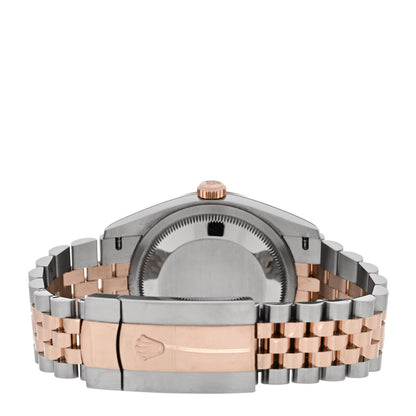 Rolex Stainless Steel 18K Everose Gold Diamond 36mm Oyster Perpetual Datejust Watch Chocolate Jubilee 126231 3 of 5