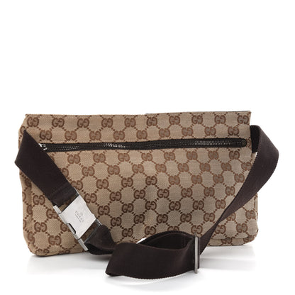 Gucci GG Monogram Double Pocket Belt Bag Dark Brown 3 of 9