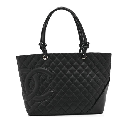 Chanel Calfskin Quilted Large Cambon Tote Black 1 of 10