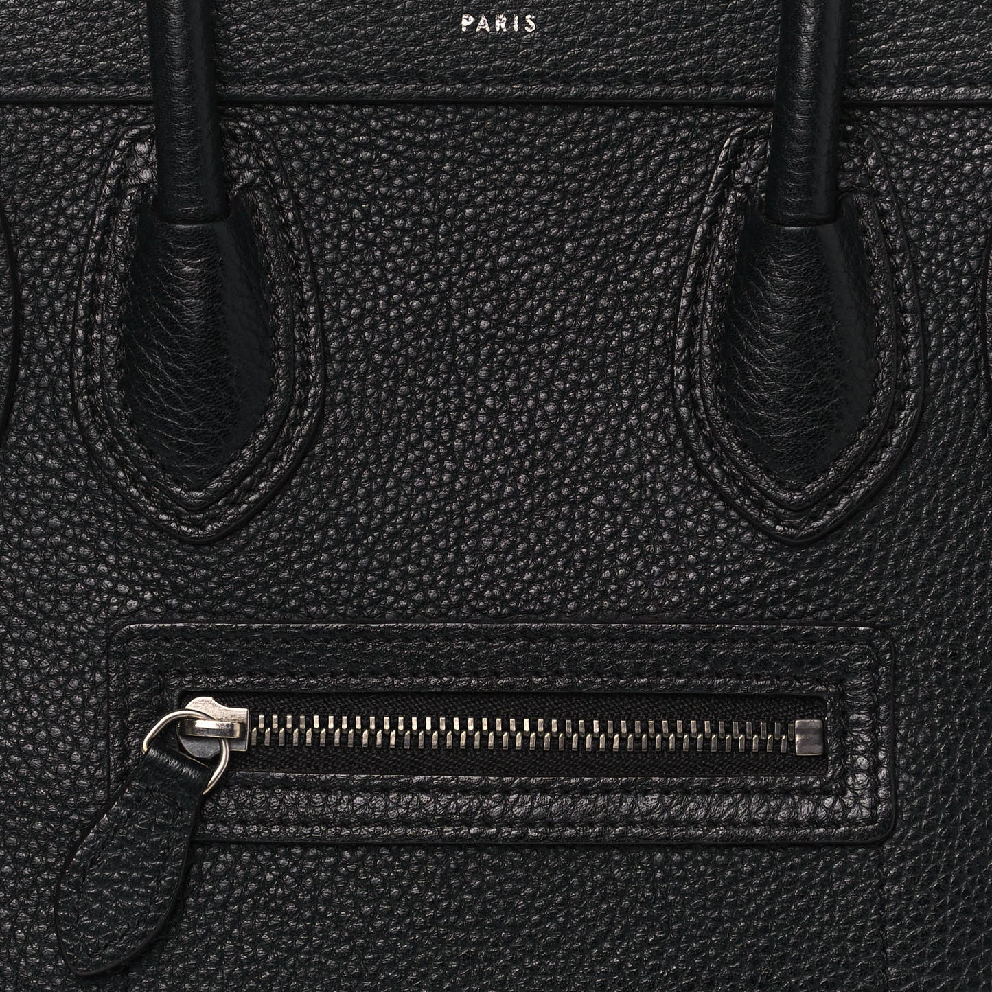 Drummed Calfskin Nano Luggage Black