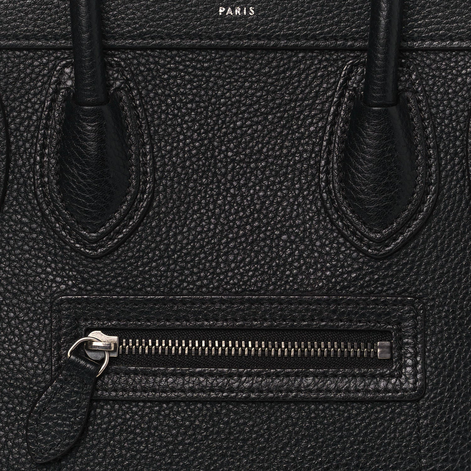 Celine Drummed Calfskin Nano Luggage Black 16 of 16