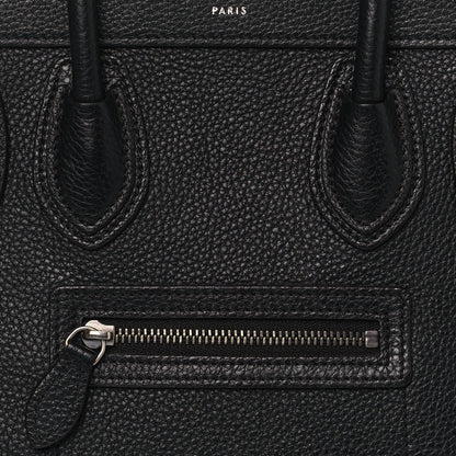 Celine Drummed Calfskin Nano Luggage Black 16 of 16