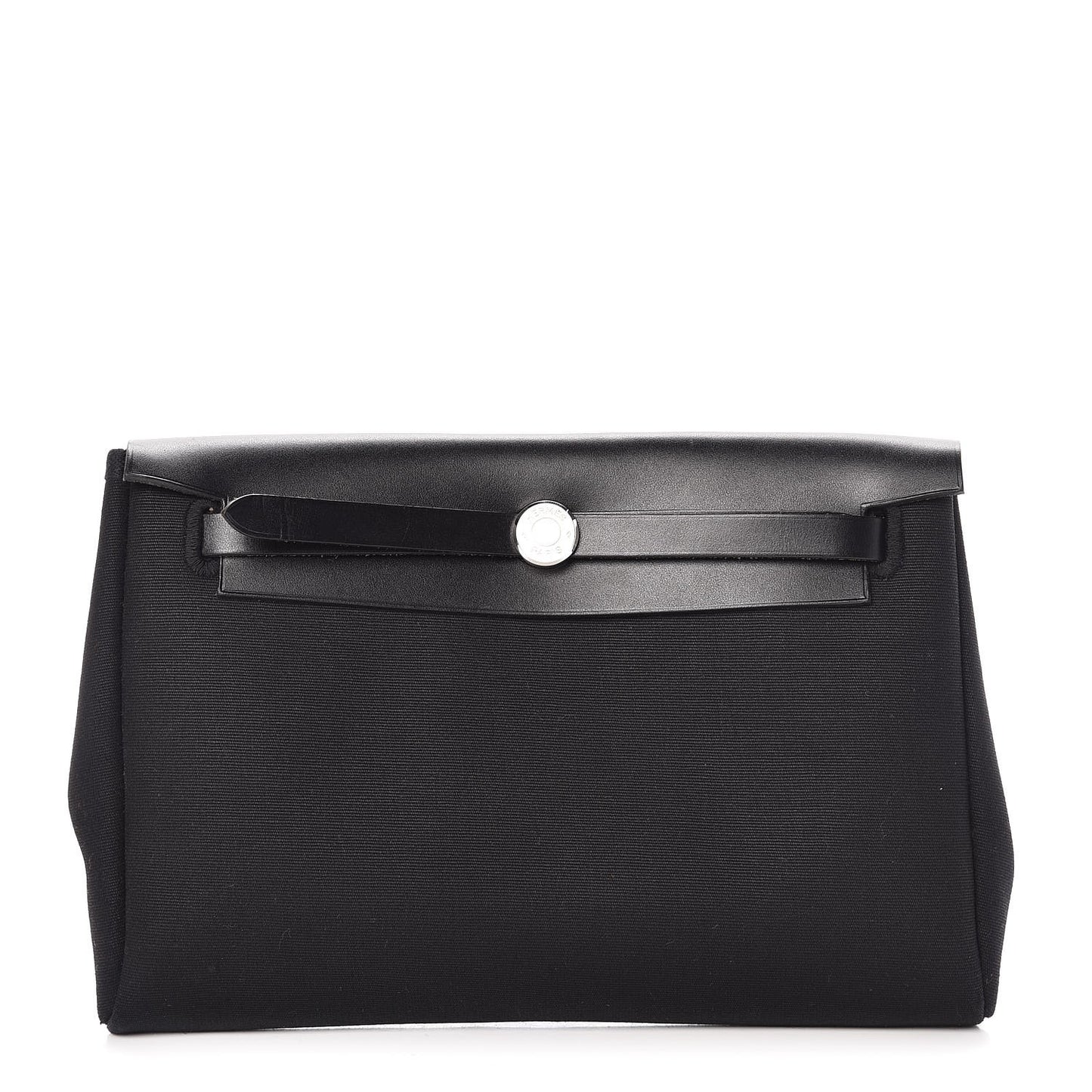 Toile Vache Calfskin Herbag Clutch Black