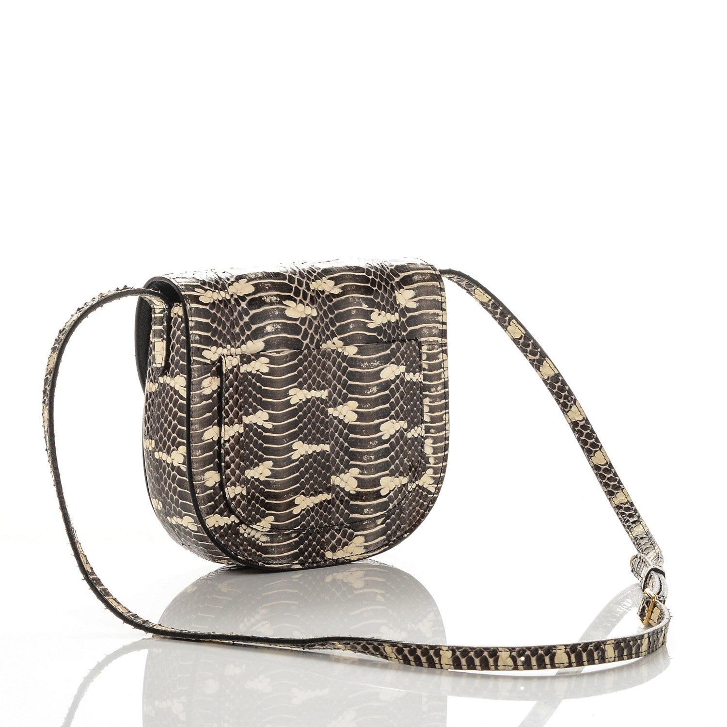 Celine Watersnake Small Trotteur Black White 3 of 6