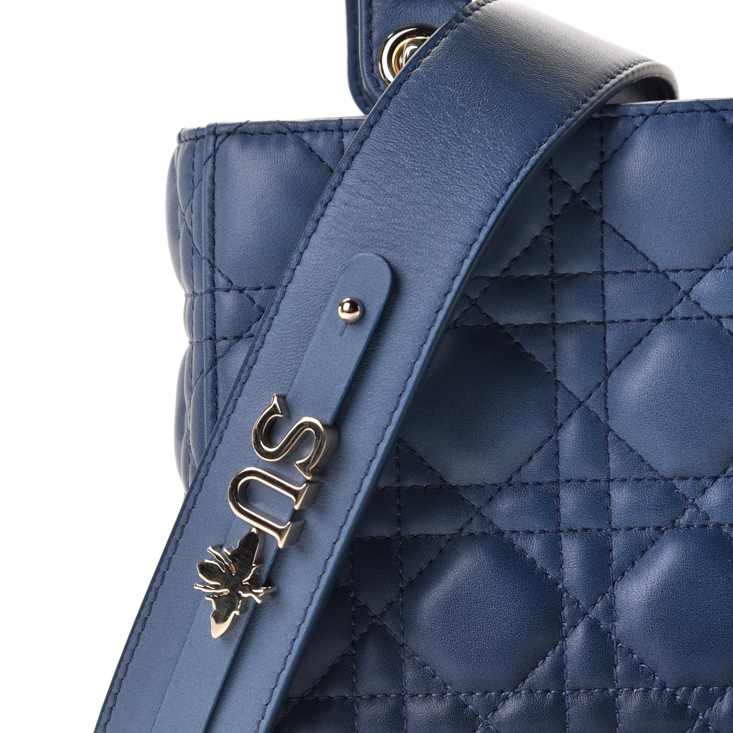 Christian Dior Lambskin Cannage Gradient Small My ABCDior Lady Dior Indigo Blue 11 of 11