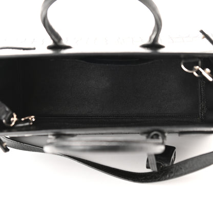 Saint Laurent Calfskin Crocodile Embossed Baby Sac De Jour Black 4 of 8