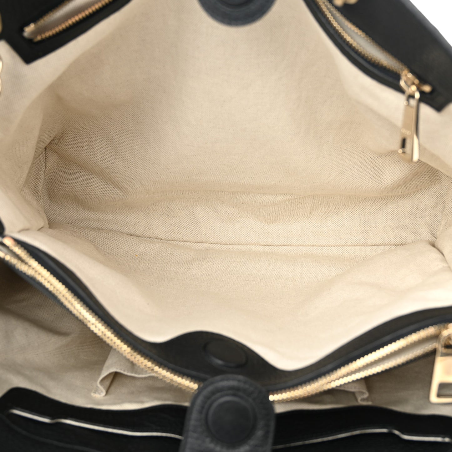 Calf Hair Leopard Print Large Bamboo Shopper Tote Black