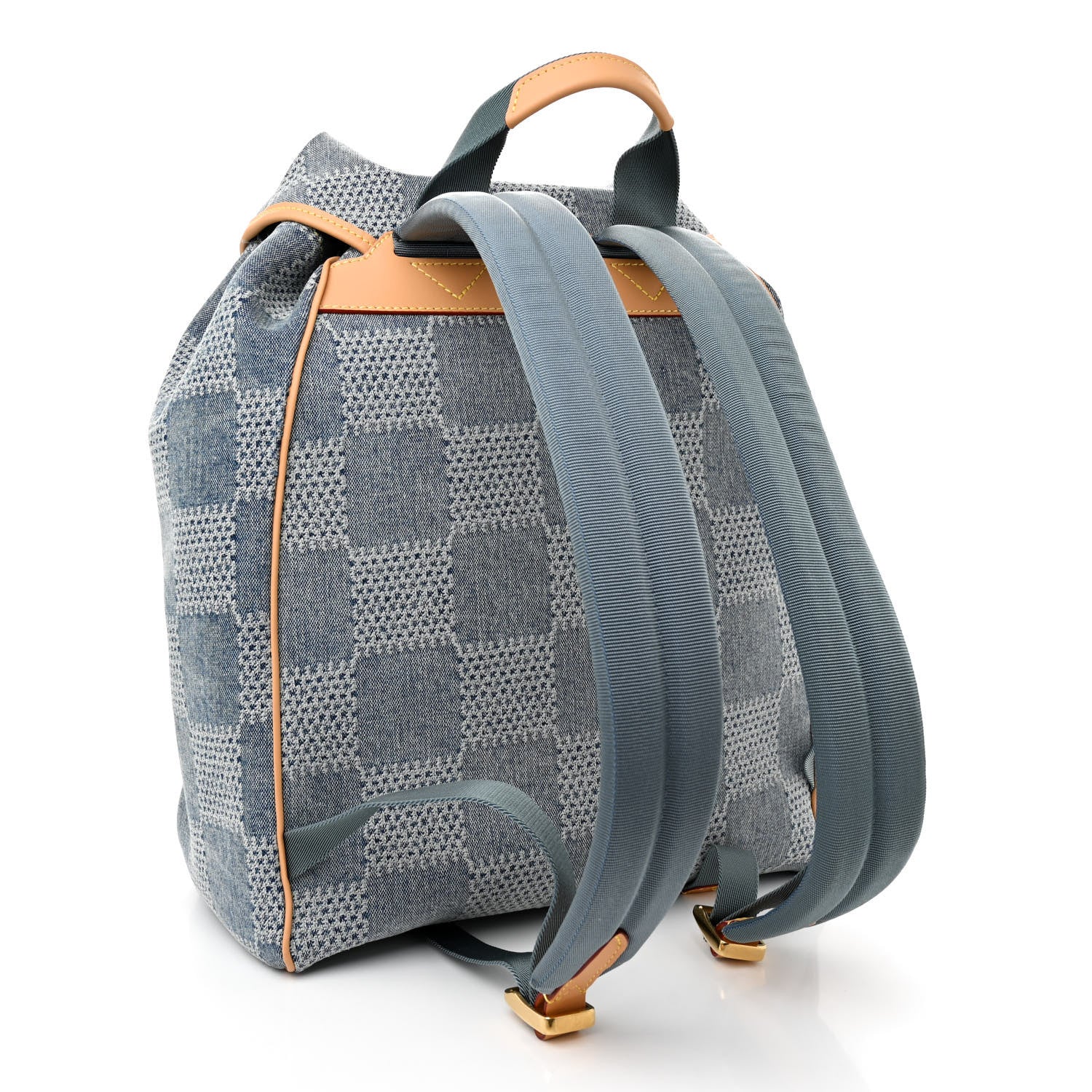 Louis Vuitton Damier Denim 3D Montsouris Backpack Bleu 3 of 9