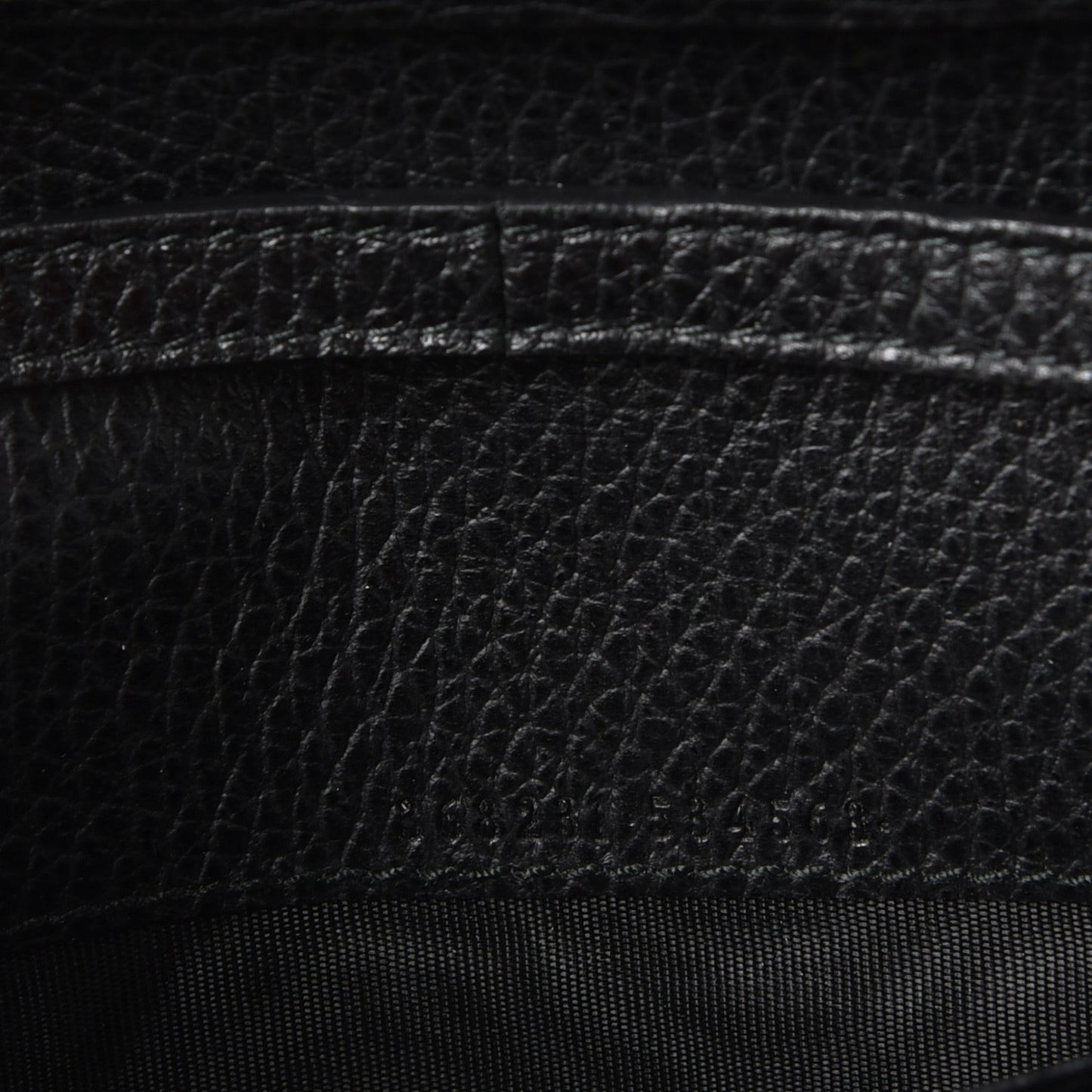 Dollar Calfskin Mini Swing Wallet Bag Black