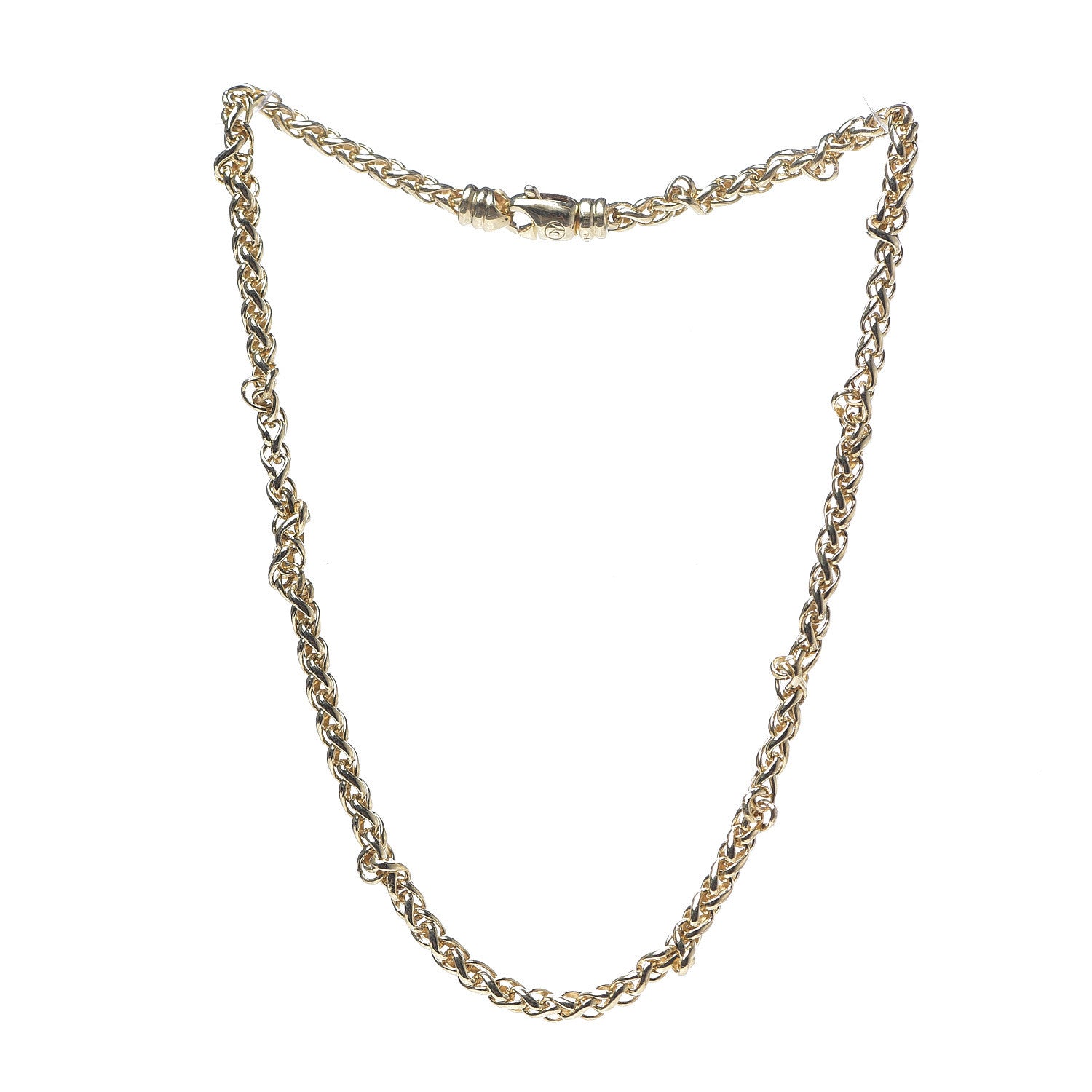 David Yurman 18K Yellow Gold 4mm Wheat Chain Necklace 16 2 of 3